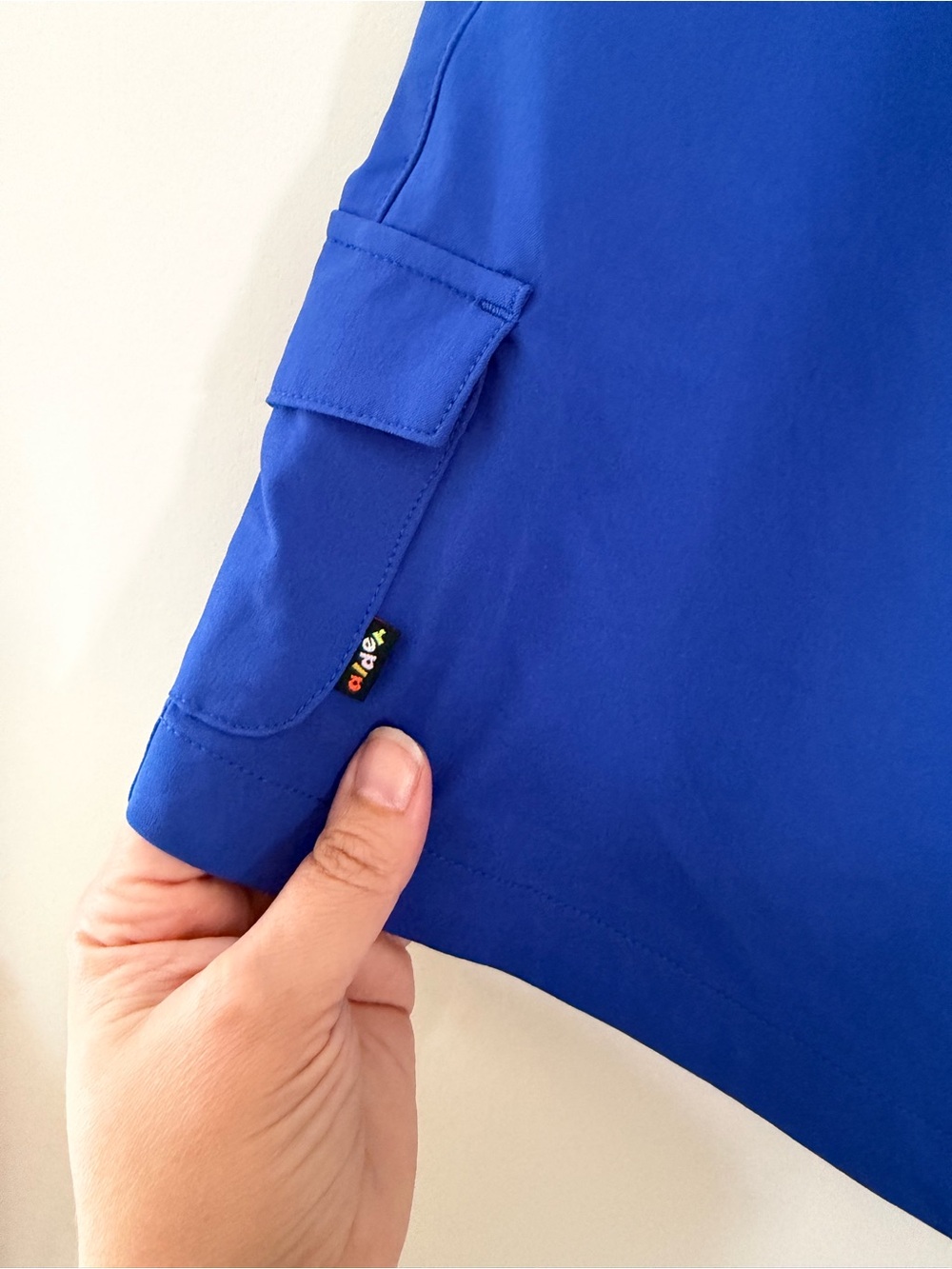 Womens Athletic Cargo Shorts in Bright Blue - Picture 3 of 5